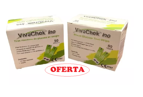 VivaChek Ino Tiras reactivas 50x 2 *compras 2a$38.000 c/u*